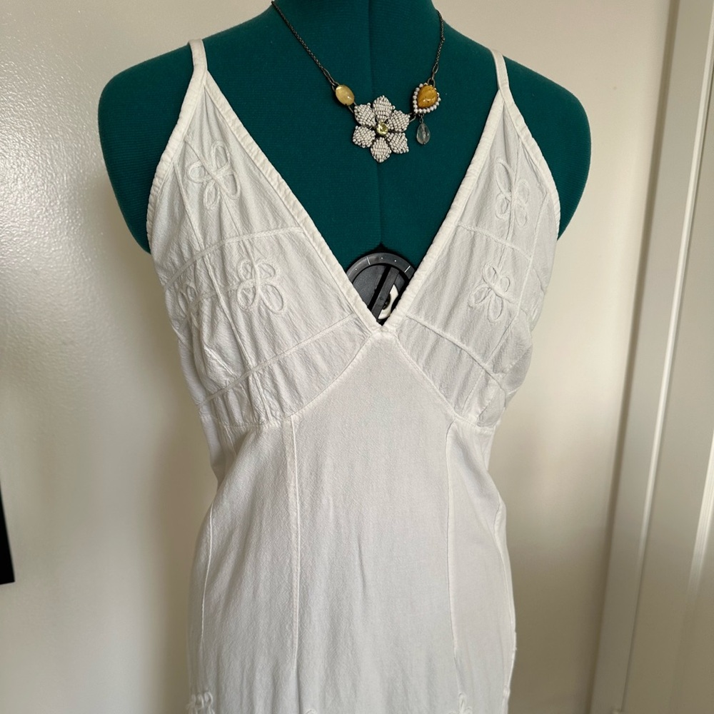 Flared White Cotton Dress